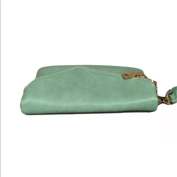 Urban Expressions Turquoise Clutch Crossbody Handbag - Picture 5 of 11